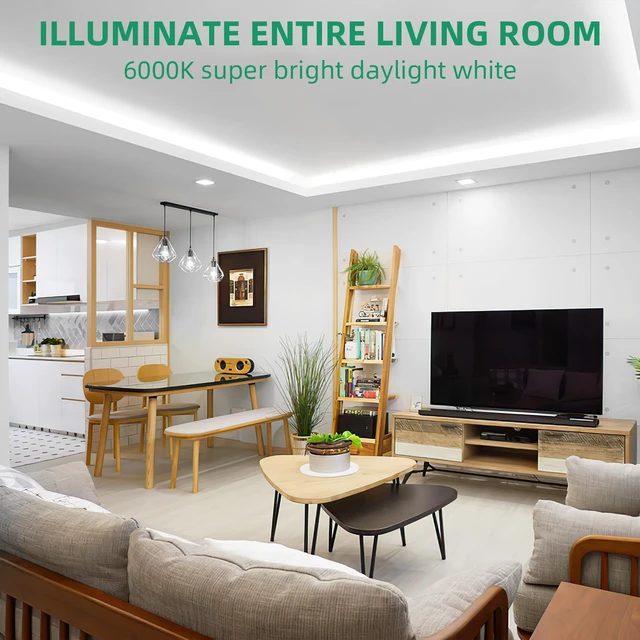 Alt view image 4 of 7 - LED Strip Lights, White Neon Rope, 0.39in/Cut DIY, 32.8ft, 2Pack Waterproof, Silicone Flexible, Connectable, 6000K for Bedroom, Cabinet, Commercial Decor, 12V, Not Included Power Adapter