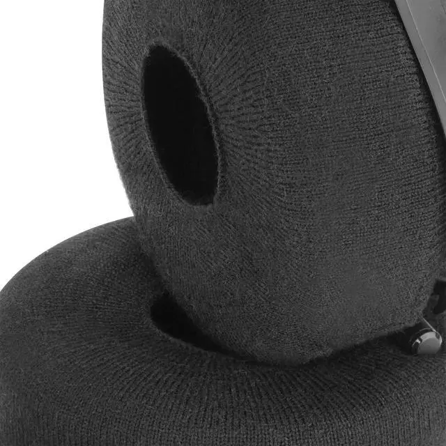 Alt view image 4 of 6 - 2 Pairs Knit Headphones Ear Covers - Product Safety Certified - Washable & Stretchable Sanitary Protectors for Over-Ear Headsets, Sweat Pads for Gym, Gaming (Size L/Black)
