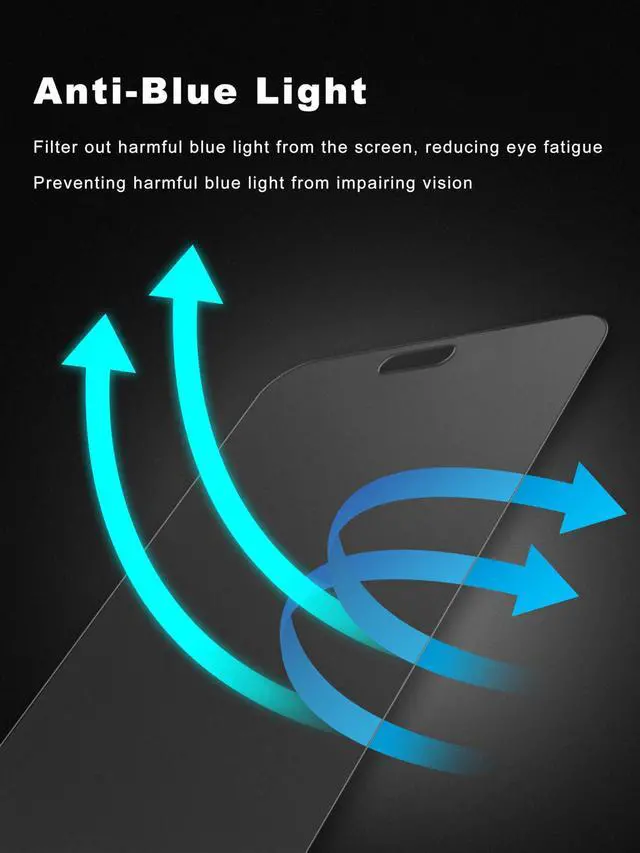 Alt view image 4 of 7 - 2 Pack for iPhone 16/iPhone 15 Matte Screen Protector 6.1 inch, Anti Fingerprint Anti Glare Screen Protector Tempered Glass Easy Installation