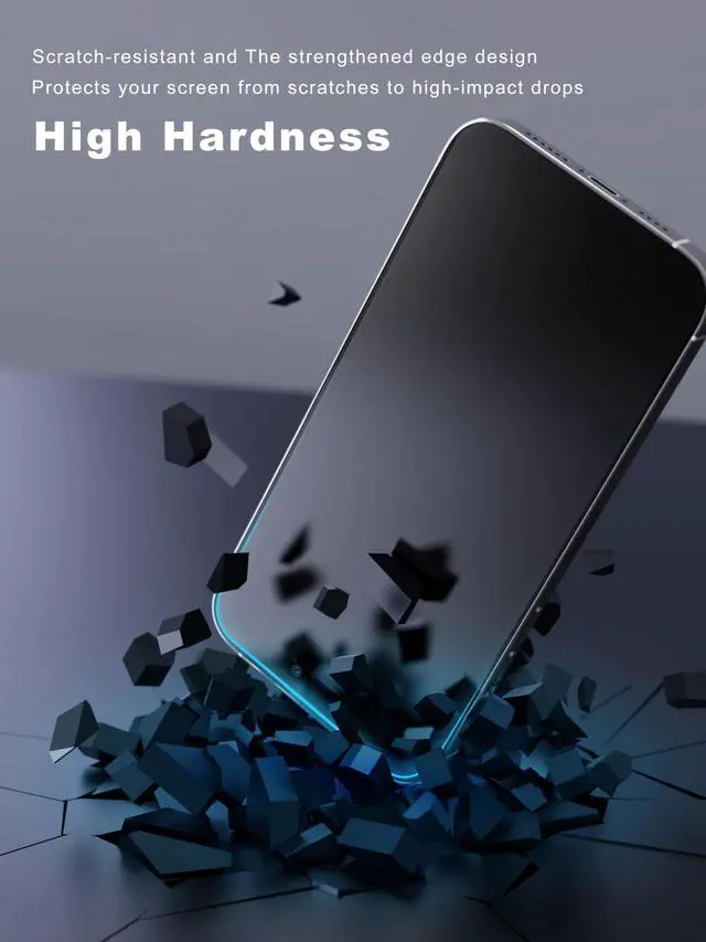 Alt view image 6 of 7 - 2 Pack for iPhone 16/iPhone 15 Matte Screen Protector 6.1 inch, Anti Fingerprint Anti Glare Screen Protector Tempered Glass Easy Installation