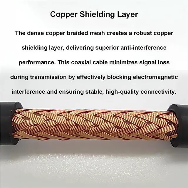 Alt view image 5 of 7 - 50ft RG58 Coaxial Cable, PL259 UHF Male to Male 50 Ohm CB Coax Cable for CB Radio, Ham Radio, Antenna