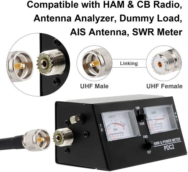 Alt view image 5 of 6 - KMR 400 UHF Coax Cable - 75FT, PL-259 UHF Male, Low Loss 50 ohm CB Cable for Ham Radio, Two-Way Radio, SWR Meter