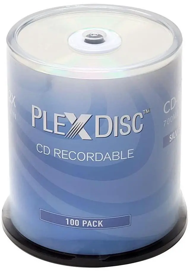 Main image of CD-R 700MB 52X Silver Inkjet Hub Printable Recordable Media - 100pk Cake Box (FFP) 631-315-BX, 100 Discs