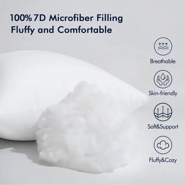 Alt view image 2 of 7 - Throw Pillow Insert Premium Pillow Stuffer Sham Rectangle for Decorative Cushion Bed Couch Sofa 12x20 Inch