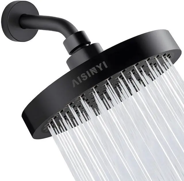 Main image of 6" High Pressure Rain Shower Head, Luxury Matte Black Finish