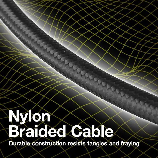 Alt view image 6 of 7 - Cable Compatible with Elikliv EDM4 Coin Microscope (4.3 in) - DirectSync PD Cable (3ft) - USB-C to USB-C (100W), Type C Braided Charge and Fast Sync - Jet Black