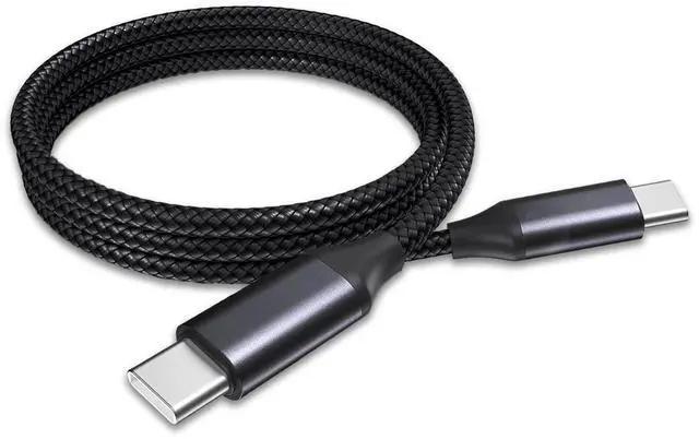 Alt view image 2 of 7 - Cable Compatible with Elikliv EDM4 Coin Microscope (4.3 in) - DirectSync PD Cable (3ft) - USB-C to USB-C (100W), Type C Braided Charge and Fast Sync - Jet Black