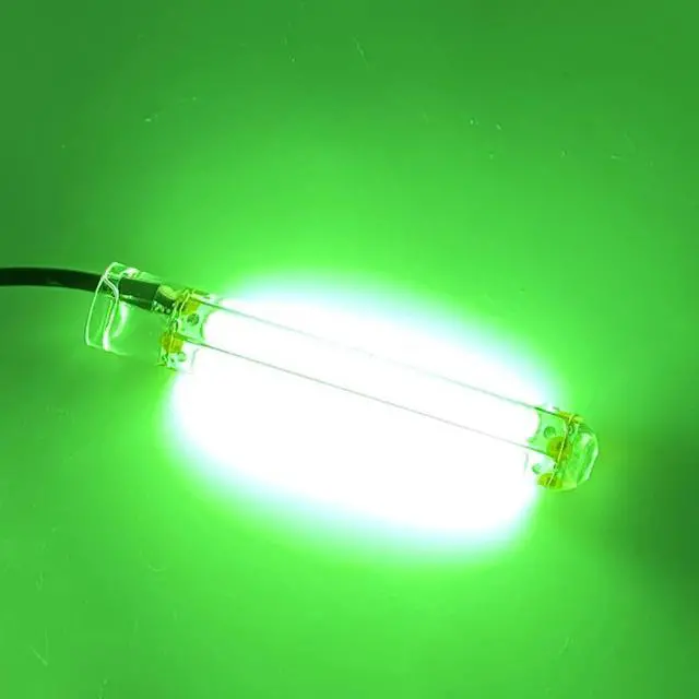 Alt view image 3 of 7 - DC12V 30W/50W 3500/6000Lumens COB LED Underwater Fishing Light Innovative Compact Design Submersible Fish Finder Lamp with 5M Cable (50W Green)
