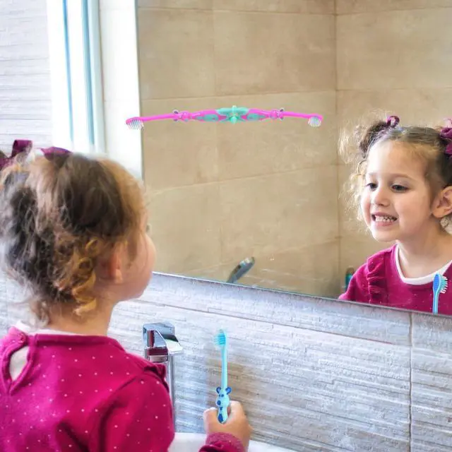 Alt view image 3 of 6 - Kids toothbrushes 6 Pack Set Soft Bristles Fun Lovely with Suction Cup, Includes Travel Covers, Animal toothbrushes for Kids Boys & Girls, Toddlers &Children Teeth