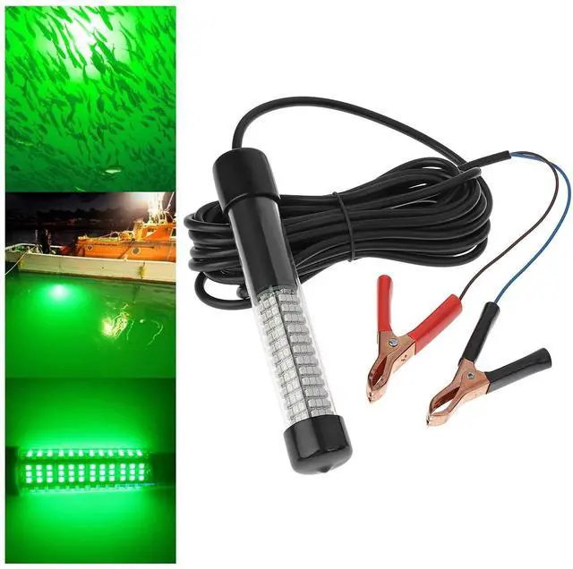 Main image of 12V Submersible Fishing Light, 2000LM Underwater Green Fish Attractants Lamp with 5M Cord for Boat Night Fishing
