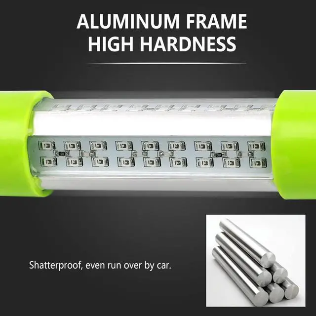 Alt view image 5 of 7 - 18W DC 12V Green IP68 Waterproof Aluminum Super Bright LED Fish Bait Submersible Dock Underwater Fishing Light Attractants for at Night Snook Crappie with Battery Clamps