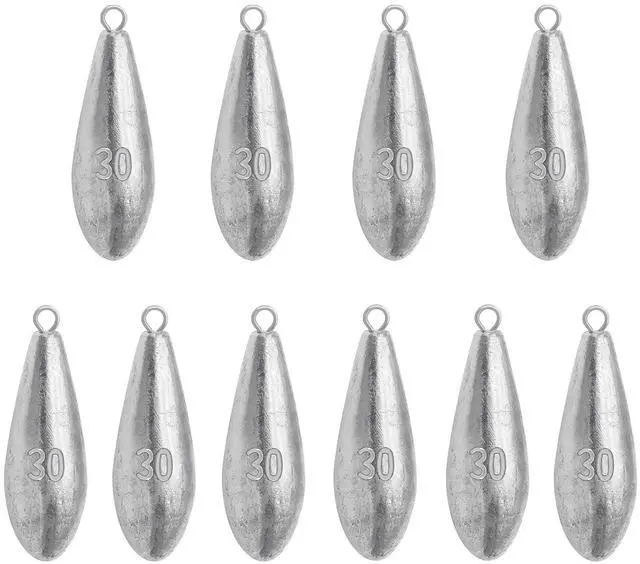 Main image of Fishing Weights Sinkers Bank Fishing Lead Sinkers Bullet Fishing Weights Ocean Saltwater Surf Fishing Gear Fishing Assortment 1oz 2oz 3oz 4oz (1oz -10pcs)