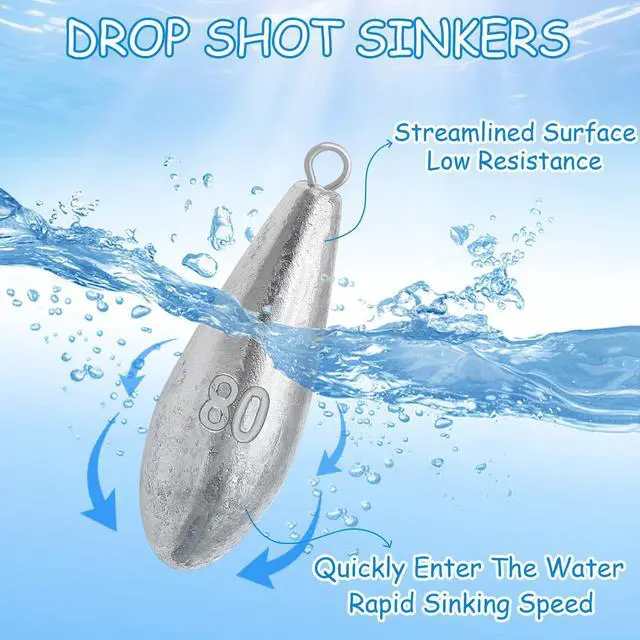 Alt view image 5 of 7 - Fishing Weights Sinkers Bank Fishing Lead Sinkers Bullet Fishing Weights Ocean Saltwater Surf Fishing Gear Fishing Assortment 1oz 2oz 3oz 4oz (1oz -10pcs)