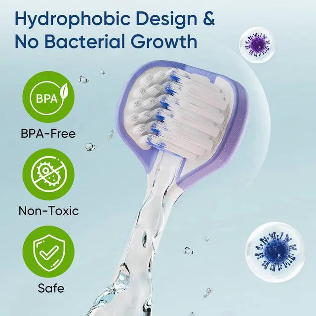 Alt view image 4 of 6 - Soft Toddler Toothbrushes, Efficient 3 Sided Toothbrush, Baby Toothbrush 12 Months and up,Infant Toothbrush, Toddler Training Tooth brush for Ages 2-12 Years, Cleans All Sides-4 Pack (Patent)