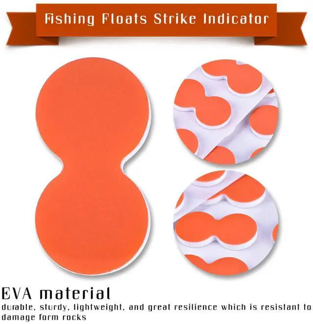 Alt view image 3 of 7 - Strike Indicators Fly Fishing, 24 PCS EVA Fly Fishing Floats, Pinch-on-Floats Trout Floats Fly Fishing Accessories