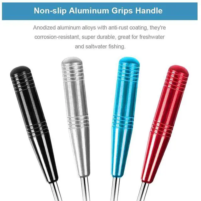 Alt view image 2 of 6 - Fish Hook Remover Tool 4 Pack, Portable Deep Throat Quick Release Device with Storage Tube, Stainless Steel Adjustable Rotating Hook Extractor Dehooker for Freshwater Saltwater Fishing Tackle