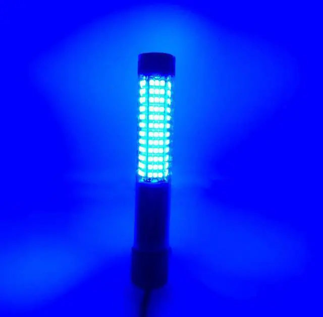 Main image of Submersible Fish Finder, Underwater Lure Bait Light, Fish Attracting Lamp, Night Fishing Light, Boat Fishing Light, Pool Light 12V 10.8W 180 LEDs 1080 Luminous IP68 with 5M Cord (Blue)
