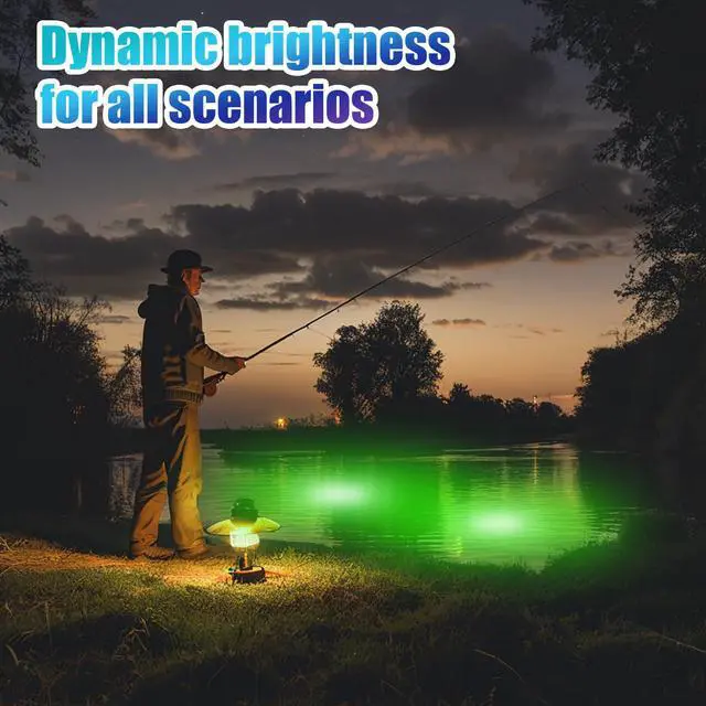 Alt view image 5 of 6 - 2 Pcs Adjustable 12V 15W Underwater Submersible Fishing Light Fishing Attracting Light LED Lure Bait Finder Lamp with 16.4ft Cord for Pool Boat Sea Crappie Squid Shad Shrimp(Green Glow)
