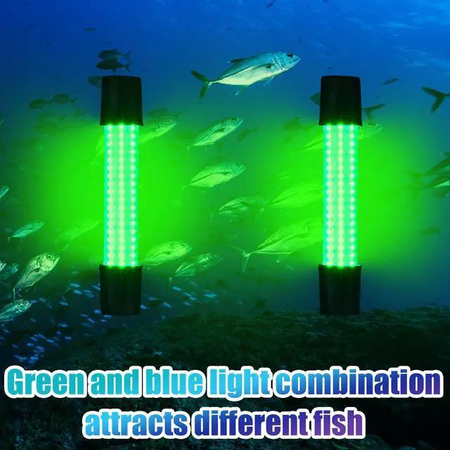 Alt view image 6 of 6 - 2 Pcs Adjustable 12V 15W Underwater Submersible Fishing Light Fishing Attracting Light LED Lure Bait Finder Lamp with 16.4ft Cord for Pool Boat Sea Crappie Squid Shad Shrimp(Green Glow)