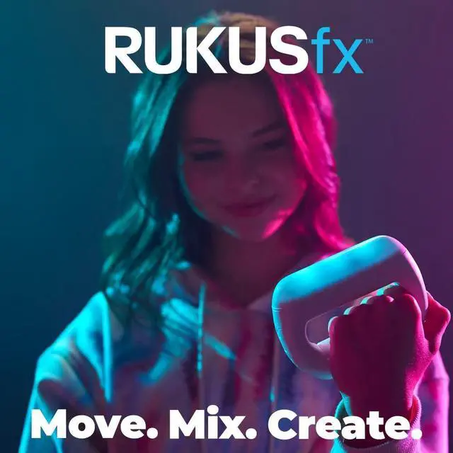 Alt view image 2 of 7 - RUKUS Just Play RUKUSfx Motion-Controlled Music Mixer, Lights and Sounds Music, with Bonus Skin, Multicolor