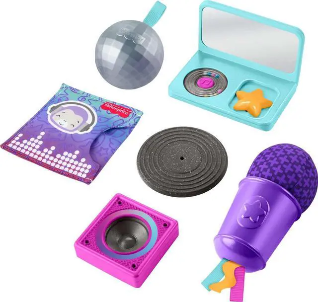 Main image of Baby Toys Mini Me Moments DJ Set, 6-Piece Newborn Sensory Activities for Developmental Play Infants Ages 3+ Months