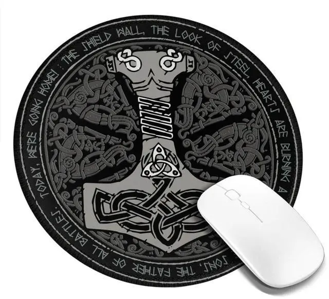Main image of Cool Hammer Magic Traditional Round Mouse Pad, Small Gaming Mousepad with Stitched Edge, Non-Slip Rubber Base Mouse Mat Office Desk Accessories for Laptop Computer Decor 7.9 X 7.9 Inch