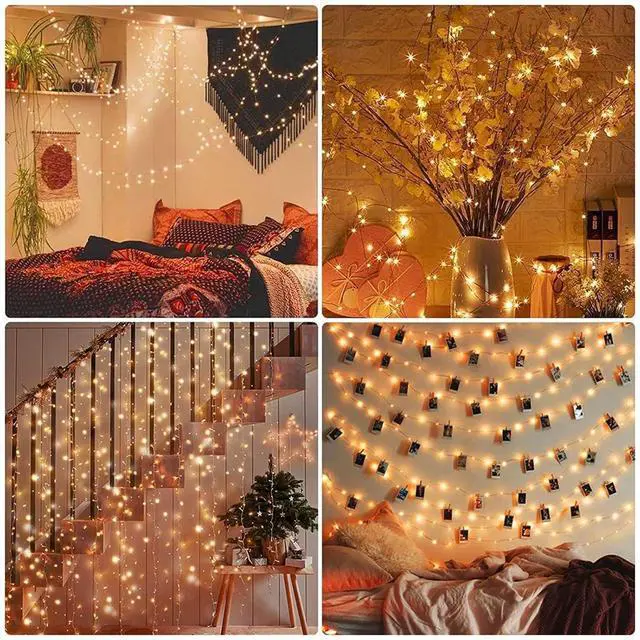 Alt view image 5 of 7 - 6 Pack Fairy Lights Battery Operated with Timer Silver Wire Mini 13FT 40LED Waterproof Cuttable Twinkle Christmas String Lights for Home Bedroom Wedding DIY Centerpiece Birthday (Warm White)