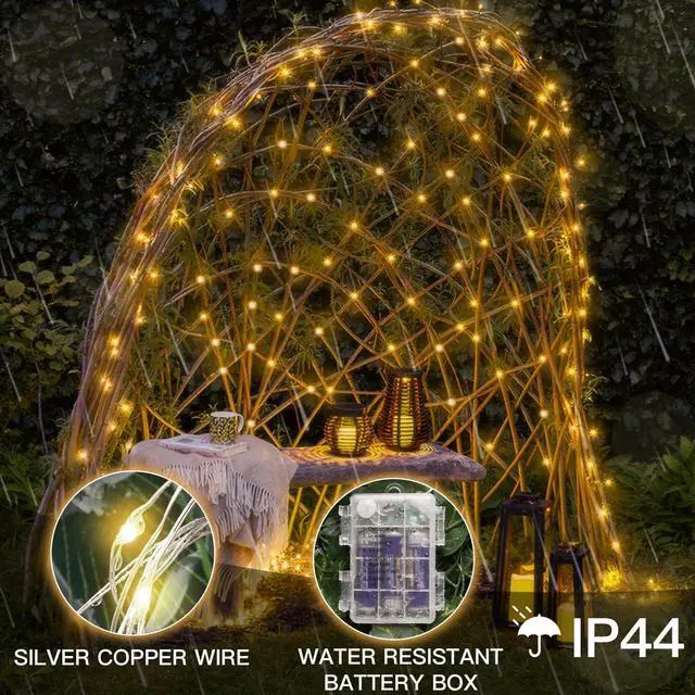 Alt view image 6 of 7 - Fairy Lights Battery Operated 33ft 100 LED String Lights Remote