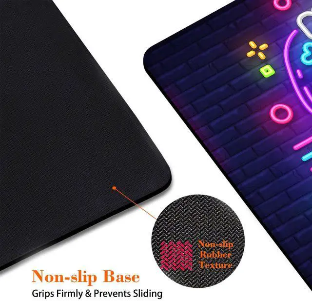 Alt view image 4 of 7 - Mouse Pad Gamer Light Board Square Mousepad Desk Mat with Non Slip Rubber Base, Stitched Edge Mouse Mat Desk Pad for Work Game Office, 9.5x8 Inches