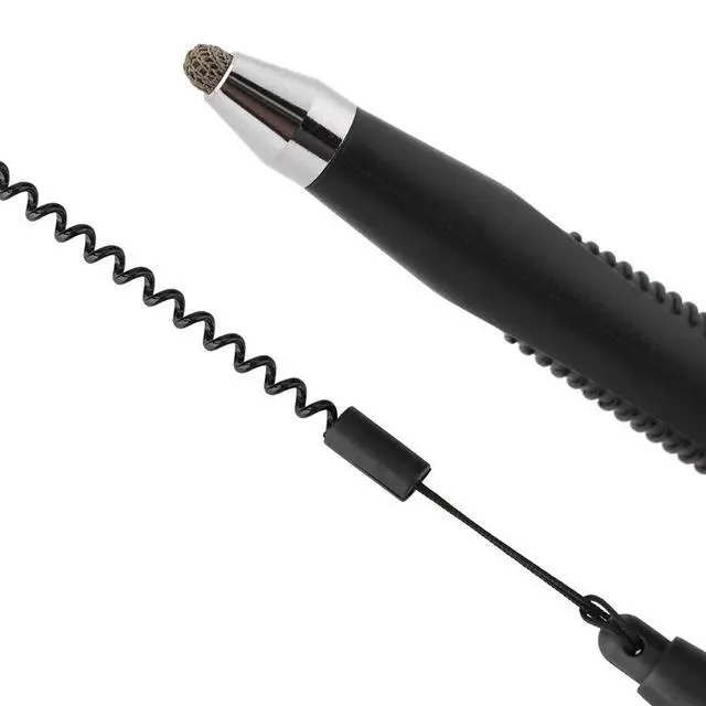 Alt view image 3 of 6 - 2 Pcs Portable Spring Rope Stylus Pen, Scratch Proof Pen with Stylus Tip Touch Pen for Touchscreen, Stylus Pen for Touch Screens Touch Pen for Drawing, Sketching and Note-Taking(Black)