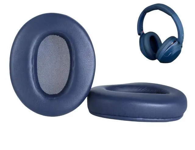 Alt view image 6 of 6 - WH-XB910N Replacement Earpads Compatible with Sony WH XB910N Extra Bass Noise Cancelling Headphones, Leather Memory Foam Ear Cushions, XB910N Ear Pad Cover Repair Parts (Blue)