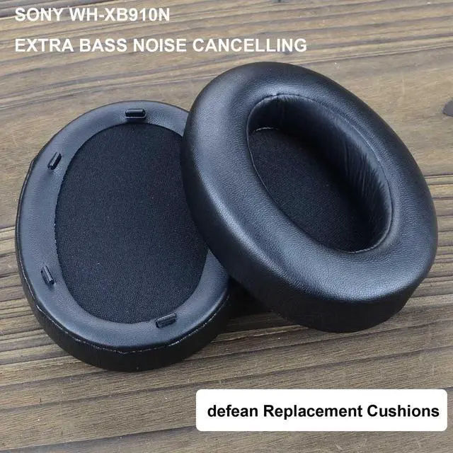 Alt view image 6 of 7 - WH XB910N Earpads Cushions Replacement Compatible with Sony WH-XB910 XB910N Extra Bass Noise Cancelling Headphones,(NO fit WH-H910N Model) Ear Pads with Softer Protein Leather (Black)