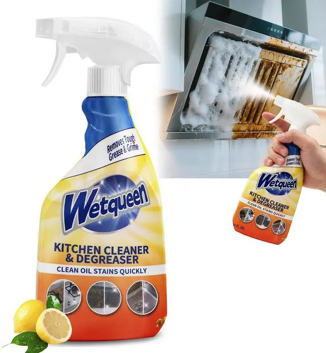 Main image of All Purpose Cleaner Spray, Heavy Duty Kitchen Degreaser Foam & Stubborn Stain Remover for Kitchen, Household, Oven, Stove, Range Hood, Tiles, Dual-Spray Nozzle, Lemon Scent, 16.91 Fl Oz