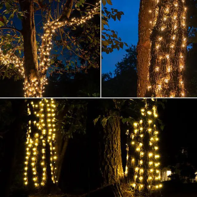 Alt view image 7 of 7 - 2 Packs 13ft 50 Clear Outdoor String Lights on Brown Wire Cord, UL Approved Connectable Outdoor Lights for Xmas Patio Home Party Garden Decor(Brown)