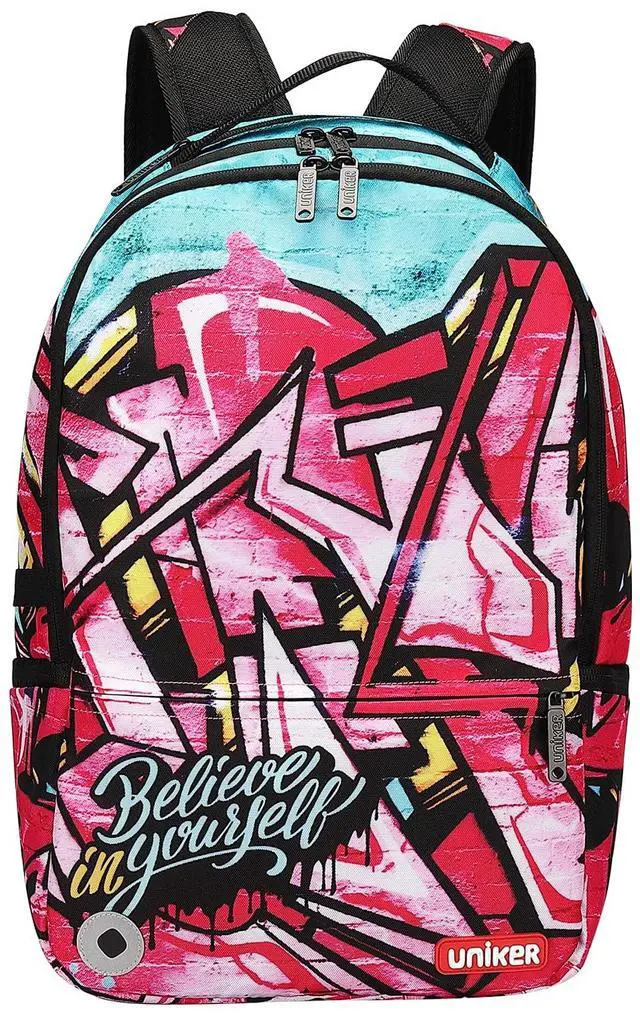 Main image of Teens Graffiti Backpack for School,Casual Daypack, Designer Laptop Backpack for Laptop 15.6 Inch,High School Backpack Pink