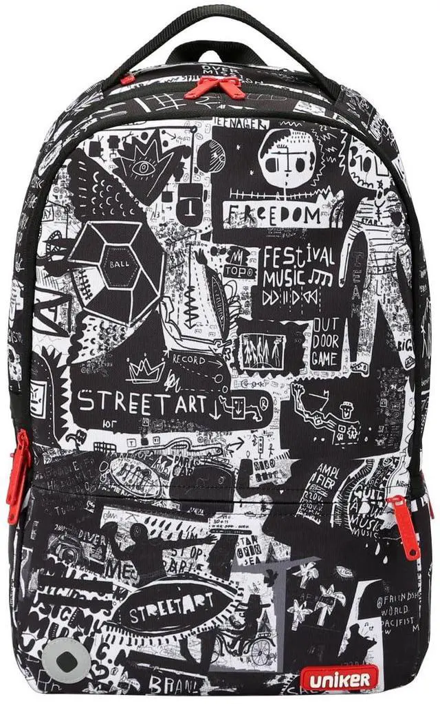 Alt view image 3 of 6 - Graffiti Backpack, Designer Laptop Backpack for 15.6 Inch Work,Water Resistant Backpack Computer Bag,Urban Graffiti