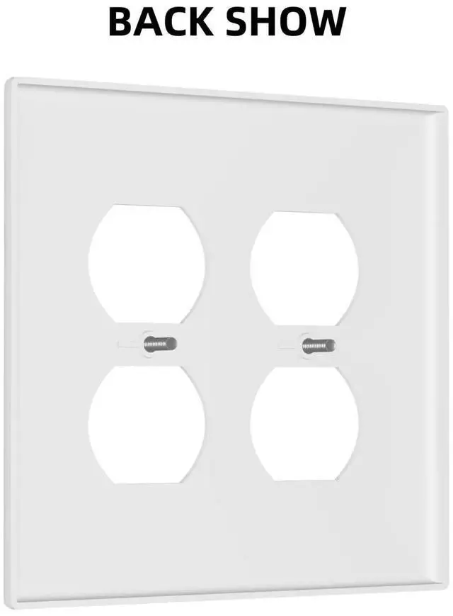 Alt view image 4 of 7 - Decorative Outlet Covers Cute Funny Black Cat 2 Gang Light Switch Cover Plate Double Duplex Wall Plates for Electrical Outlets Switch Plate Covers for Bedroom Home Decor
