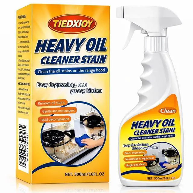 Main image of Heavy Oil Cleaner Stain, Stainless Steel Cleaner, Kitchen Appliances Cleaning Spray Remove Oil Dirt, Grime, and Grease for Oven, Microwave, stove top Cleaning Heavy-Duty Degreaser-16Fl.Oz