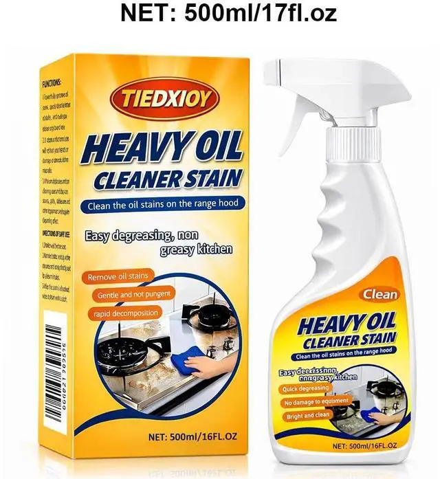 Alt view image 6 of 6 - Heavy Oil Cleaner Stain, Stainless Steel Cleaner, Kitchen Appliances Cleaning Spray Remove Oil Dirt, Grime, and Grease for Oven, Microwave, stove top Cleaning Heavy-Duty Degreaser-16Fl.Oz