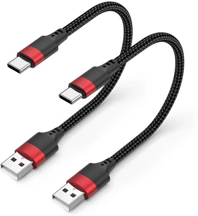 Main image of USB to USB C Cable 2 Pack, 6 inch USB C Cable Braided, 0.5ft Type C Charger Cord Fast Charging for iPhone 17 16 15 Pro Max, Samsung Galaxy S25 S24 S23, Pxiel 10 9