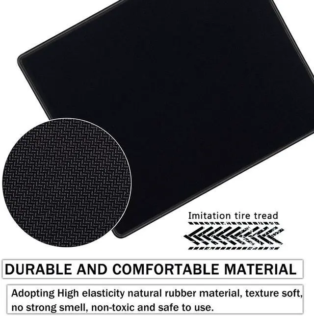 Alt view image 5 of 6 - 10 Pack 2mm Mouse Pad with Stitched Edges Non-Slip Rubber Base, Premium-Textured and Waterproof Mousepads Bulk, Mouse Pad for Computers, Laptop, Office & Home, 8.66 x 7.1 inch