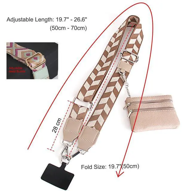 Alt view image 4 of 6 - Clip and Go Strap for Phone with Wallet Crossbody, Adjustable Phone Lanyard with Wallet, Phone Strap with Zippered Pouch, Crossbody Phones Lanyards for All iPhone/iPhone 17 Pro Max, Khaki