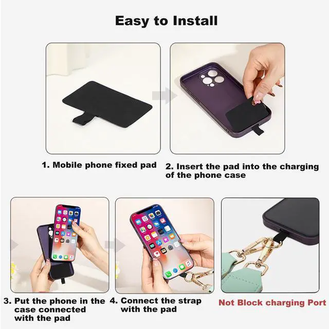 Alt view image 5 of 6 - Clip and Go Strap for Phone with Wallet Crossbody, Adjustable Phone Lanyard with Wallet, Phone Strap with Zippered Pouch, Crossbody Phones Lanyards for All iPhone/iPhone 17 Pro Max, Khaki