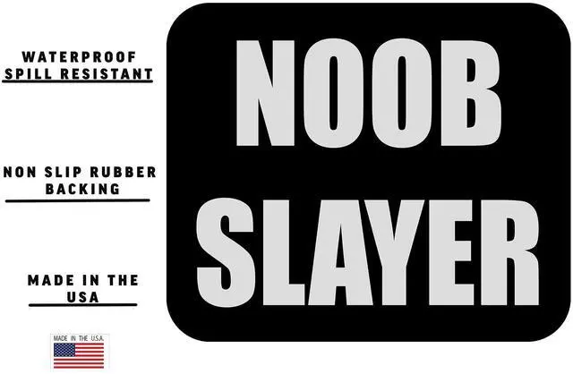Alt view image 3 of 4 - Funny Noob Slayer Gamer Mouse Pad Mat Mousepad for Laptop PC Gaming Home or Office Gift for Video Game Player