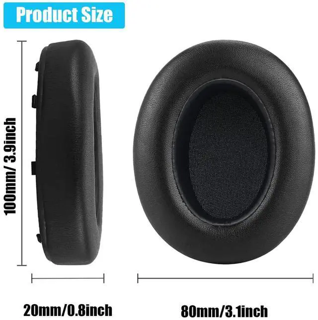 Alt view image 2 of 7 - Replacement Ear Pads for Sony WH-XB910 XB910N Extra Bass Noise Cancelling Headphones, Headphones Ear Cushions, Headset Earpads, Ear Cups Cover (Black)