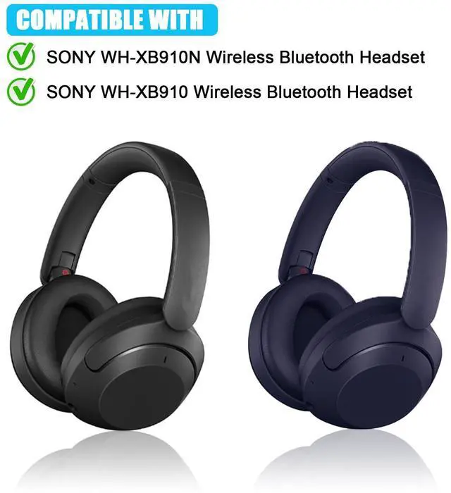 Alt view image 5 of 7 - Replacement Ear Pads for Sony WH-XB910 XB910N Extra Bass Noise Cancelling Headphones, Headphones Ear Cushions, Headset Earpads, Ear Cups Cover (Black)