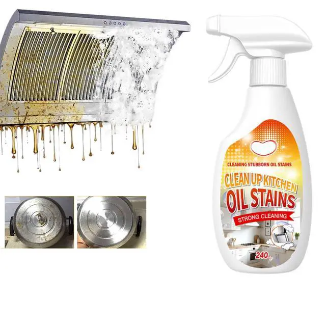 Main image of New Upgrade Kitchen Cleaner, Clean Up Kitchen Oil Stains Spray, Heavy Duty Kitchen Degreaser & Cleaner for Multi-Surface Cookware & Countertop, Clean Up Kitchens Oil Stains(240ml/8.45oz)