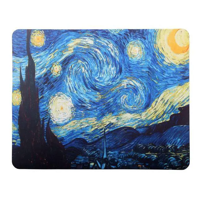Alt view image 2 of 6 - Mouse Pad, Gaming Mouse Pad, Non-Slip Rubber Base Mouse Mat with Designs for Laptop, Computer & Office, 9.5 x 7.9 x 0.12 inches (Starry Night)