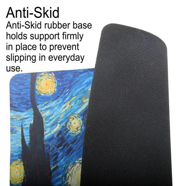 Alt view image 5 of 6 - Mouse Pad, Gaming Mouse Pad, Non-Slip Rubber Base Mouse Mat with Designs for Laptop, Computer & Office, 9.5 x 7.9 x 0.12 inches (Starry Night)