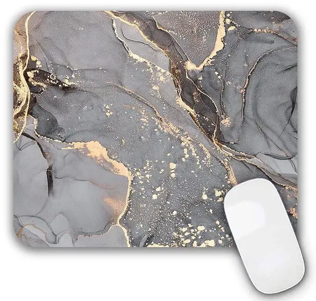 Main image of Mouse Pad, Gaming Mouse Pad, Non-Slip Rubber Base Mouse Mat with Designs for Laptop, Computer & Office, 9.5 x 7.9 x 0.12 inches (Marble 2)